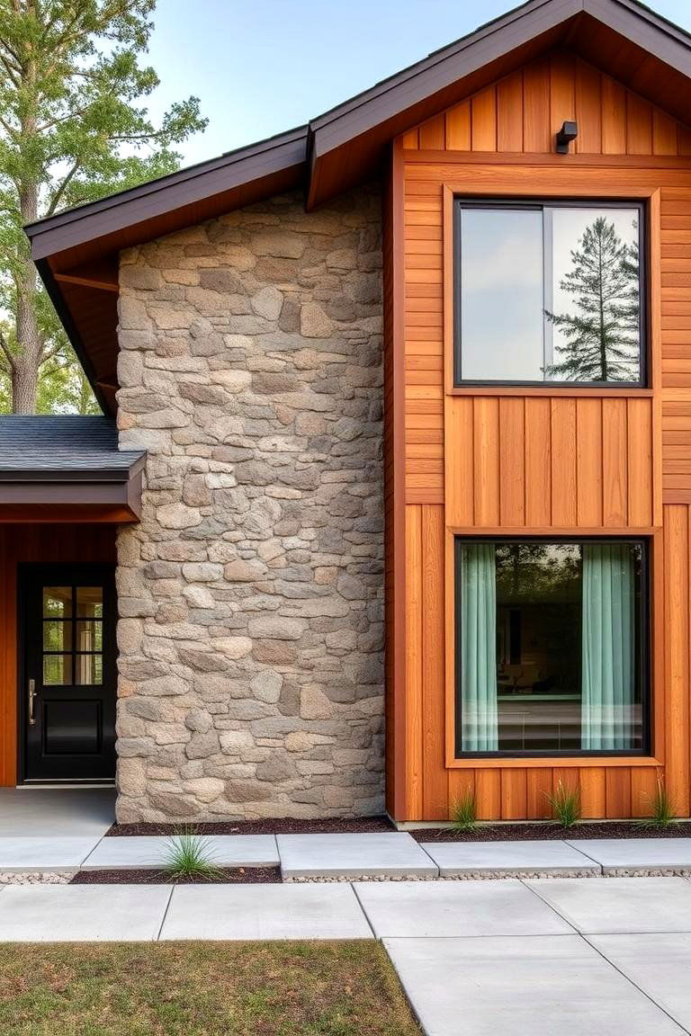 Integrating Stone Accents - 24 Mid-Century Modern Exterior Home Ideas