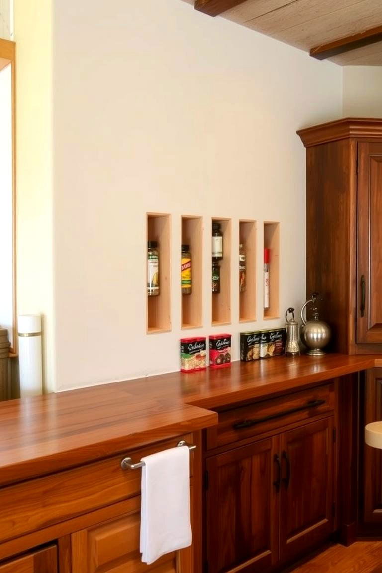 Integrating a Spice Rack in the Kitchen - 24 Wall Niche Ideas