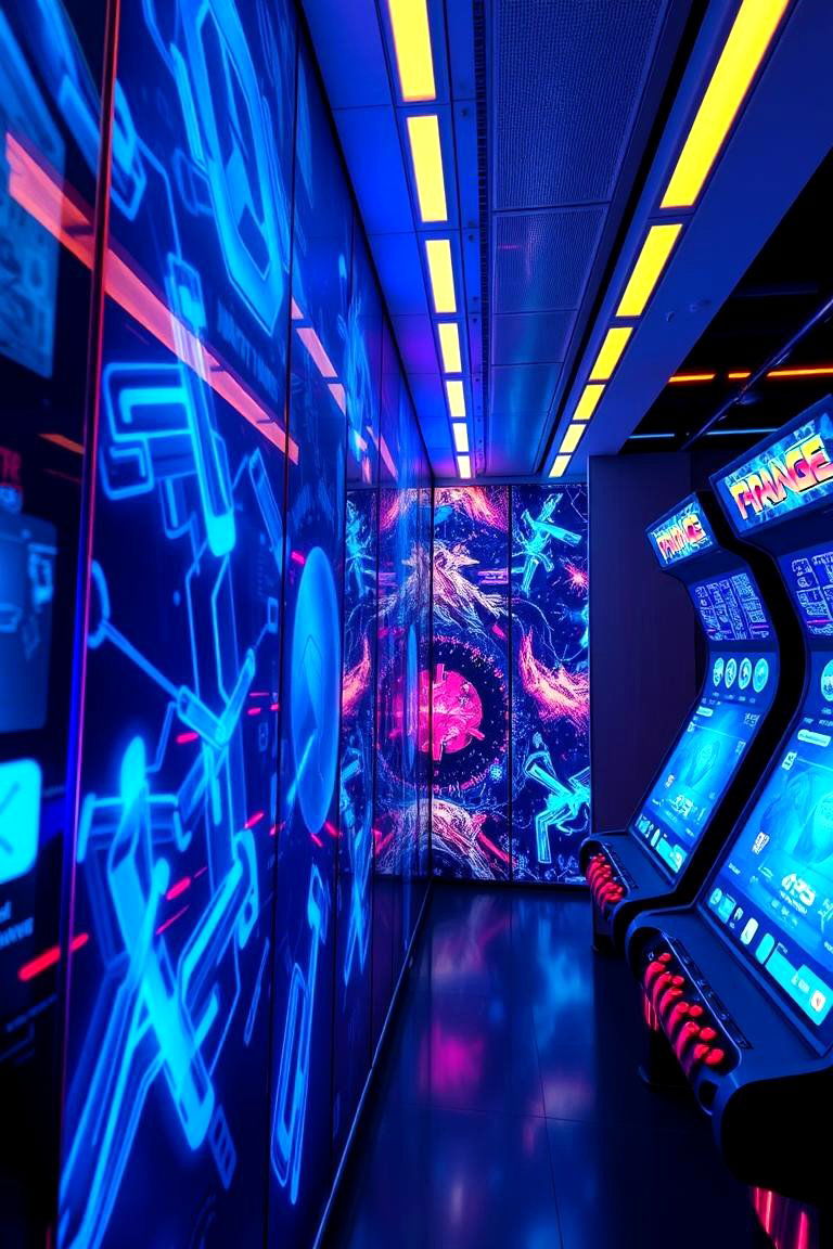 Interactive Arcade Wall - 24 Arcade Room Ideas