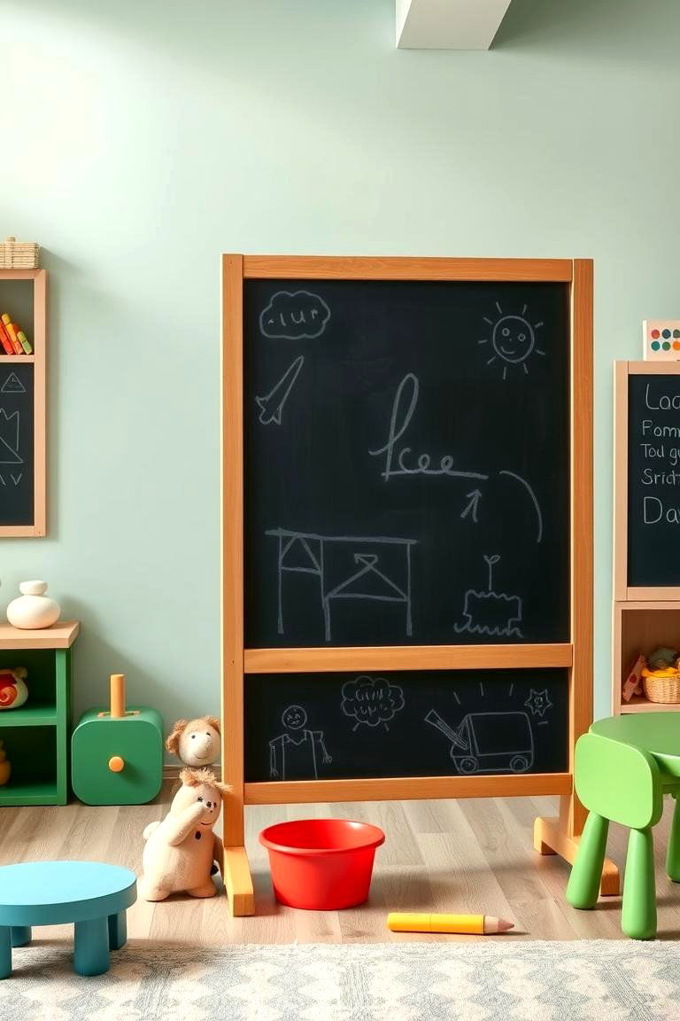 Interactive Chalkboard Divider - 24 Room Divider Ideas