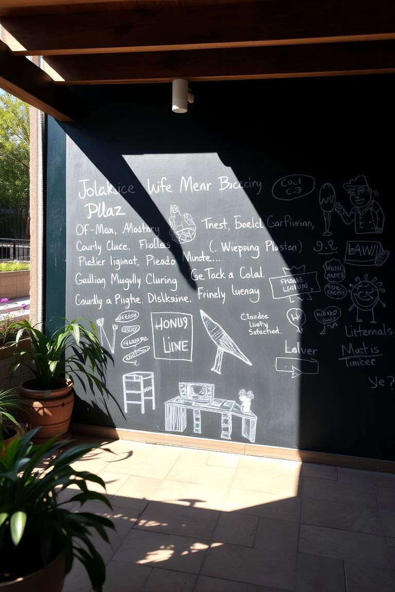 Interactive Chalkboard Wall - 24 Patio Wall Ideas