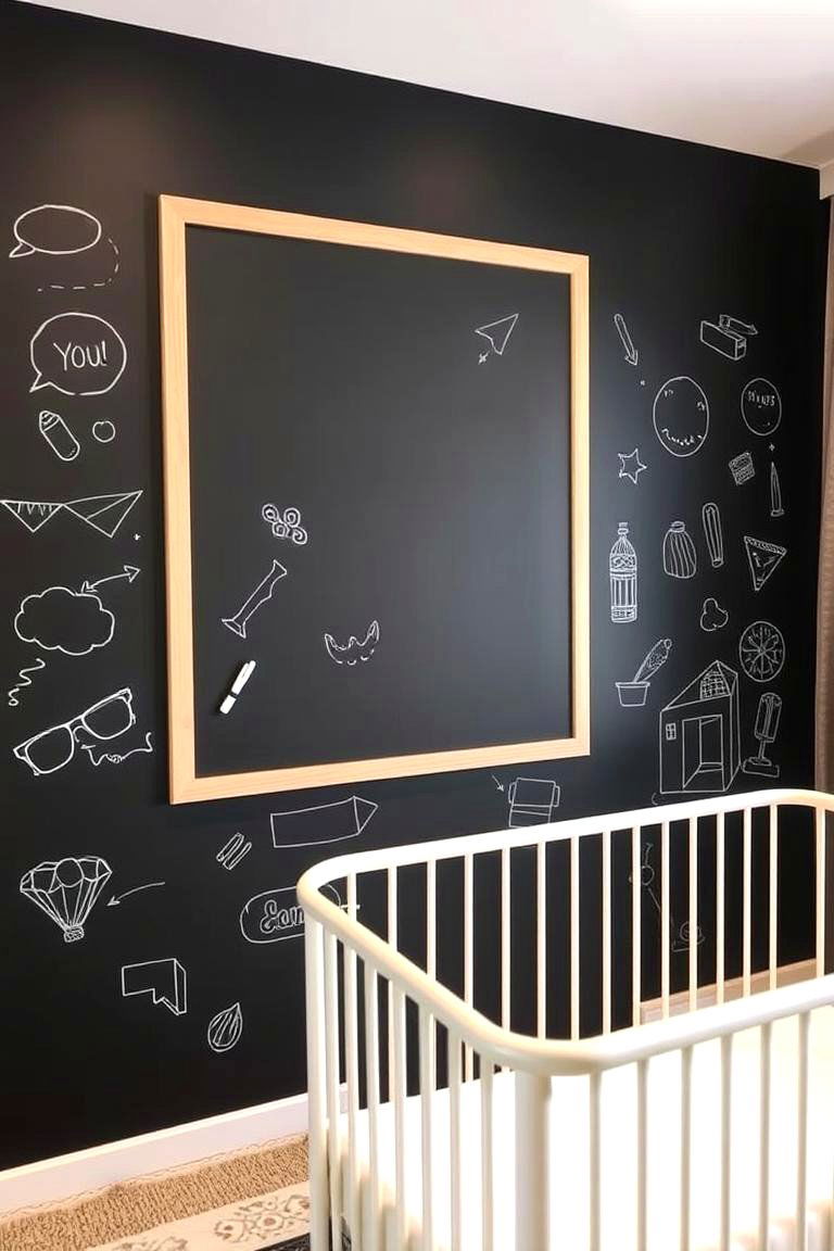 Interactive Chalkboard Wall - 24 Nursery Wall Decor Ideas