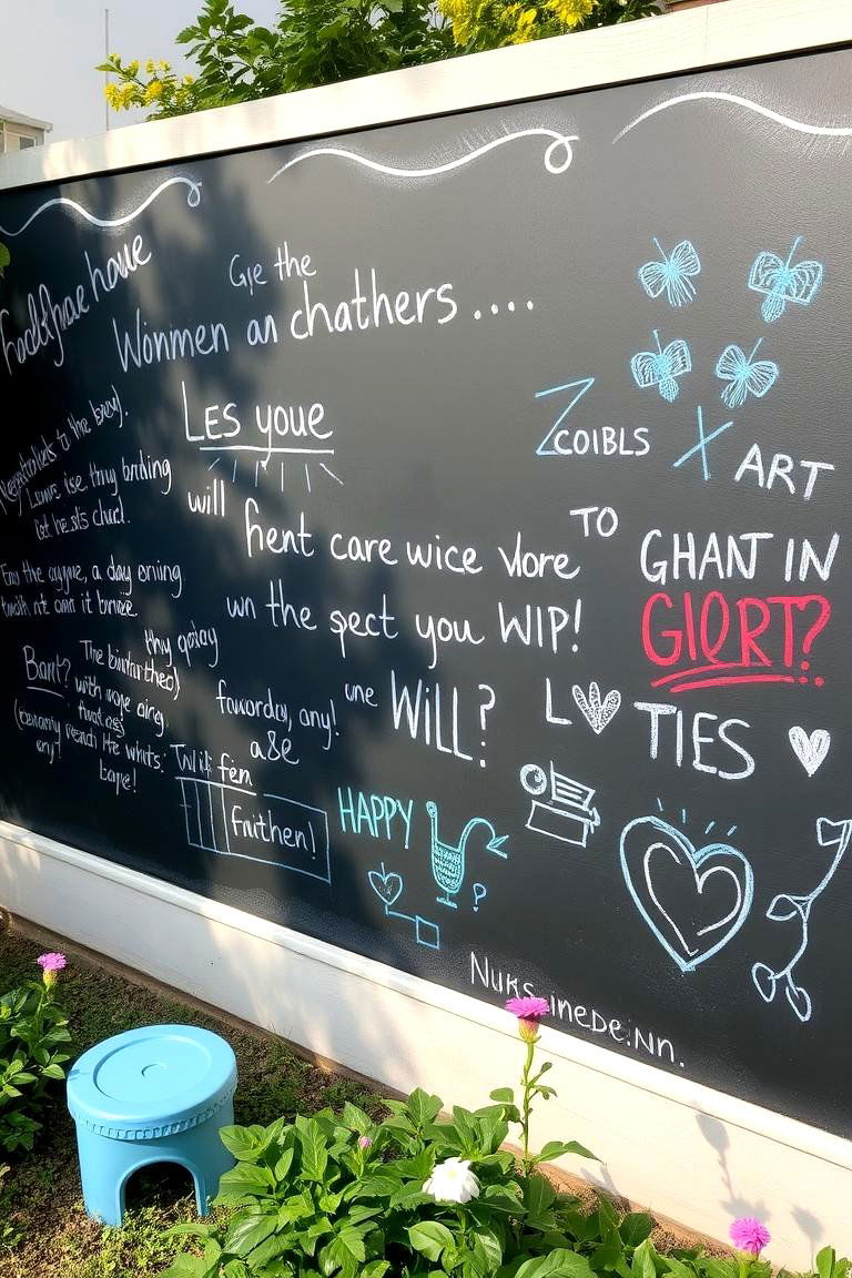 Interactive Chalkboard Walls - 24 Garden Wall Ideas