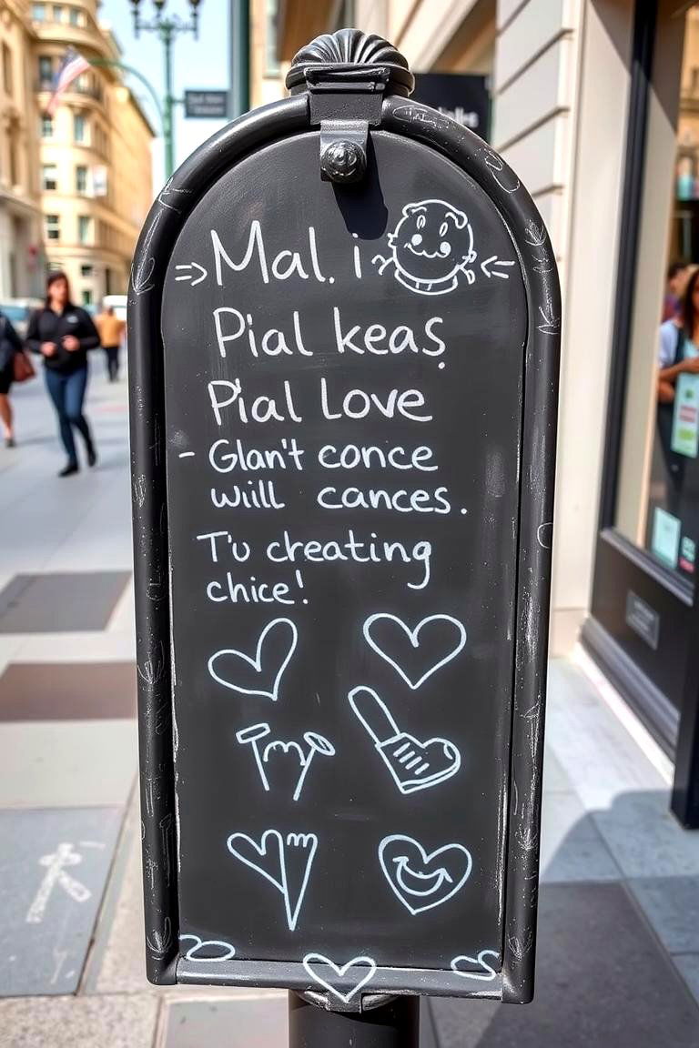Interactive Chalkboard - 24 Mailbox Decor Ideas