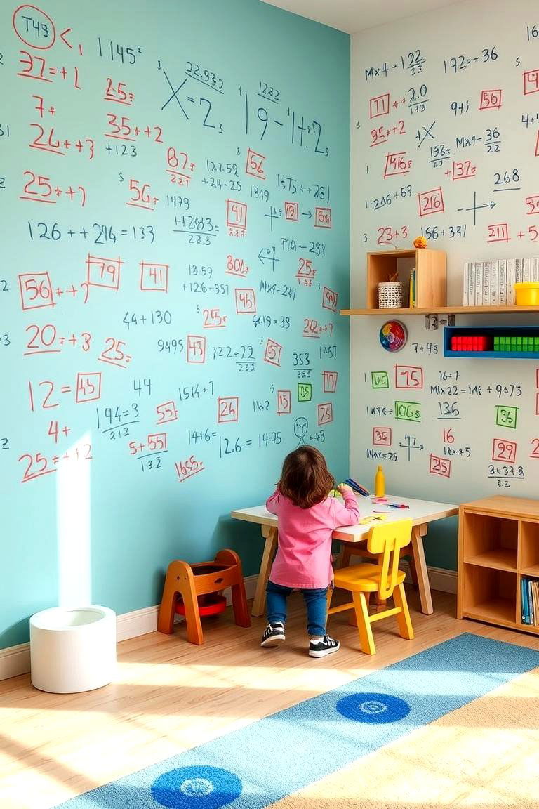 Interactive Dry Erase Wall - 24 Kids Room Paint Ideas