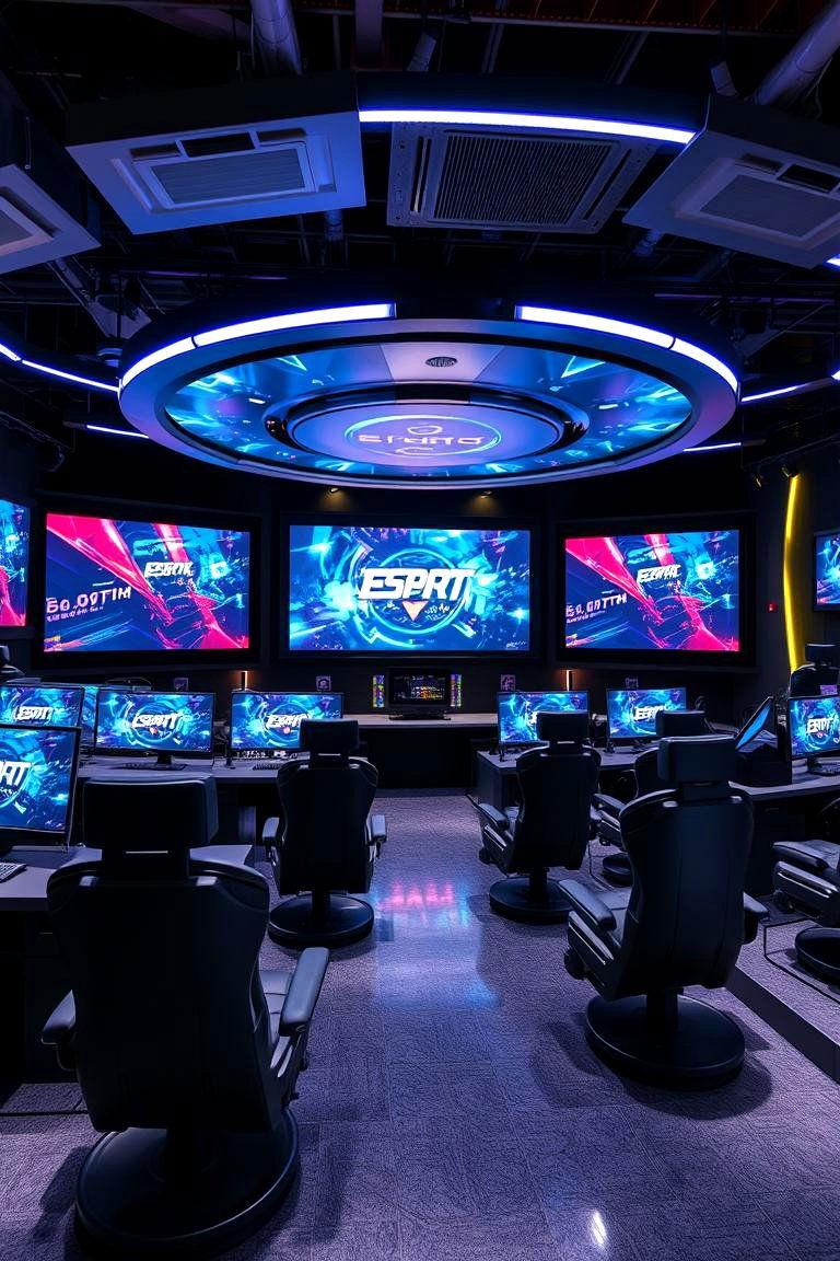 Interactive E Sports Arena - 24 Luxury Game Room Ideas