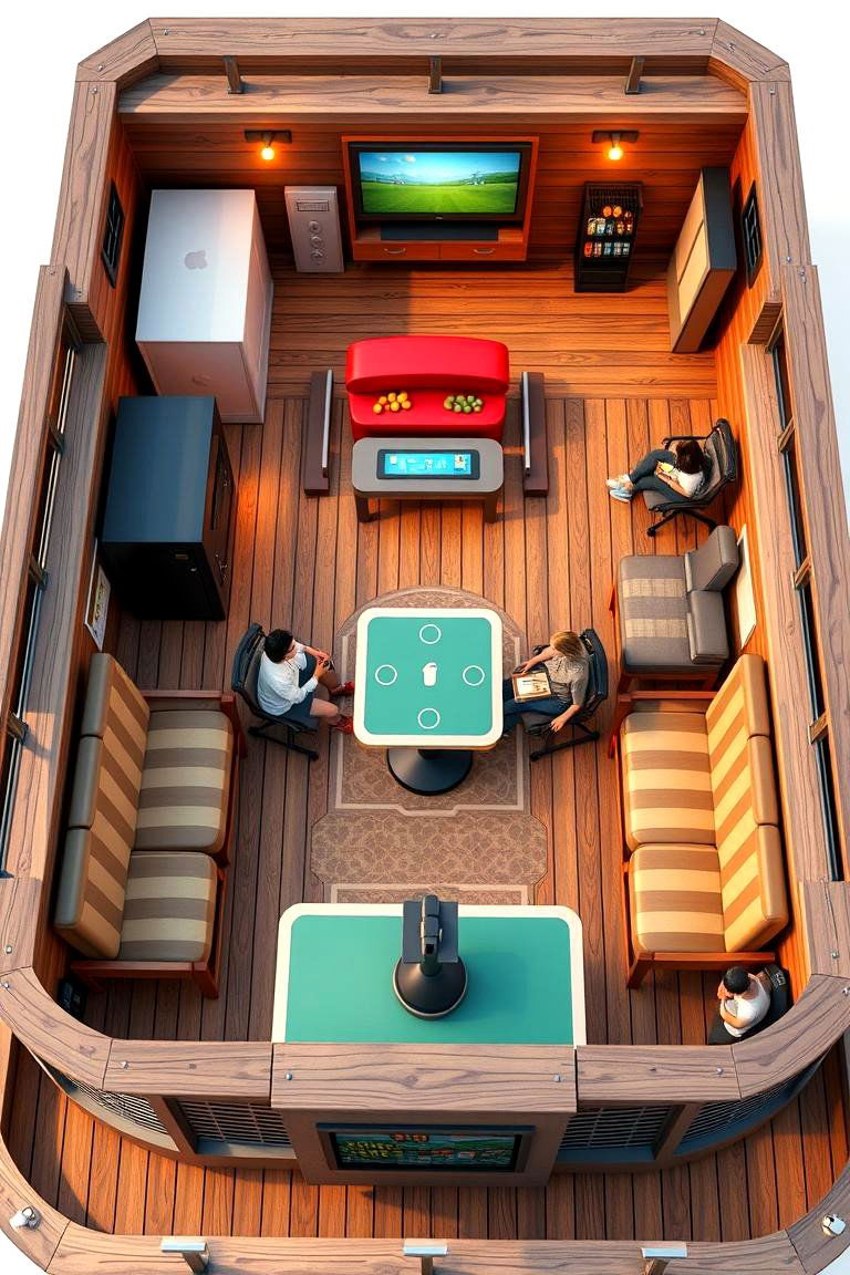 Interactive Family Fun Deck - 24 Ground Level Deck Ideas