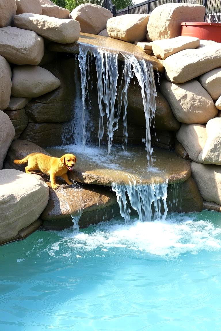 Interactive Family Waterfall - 24 Small Pool Waterfall Ideas