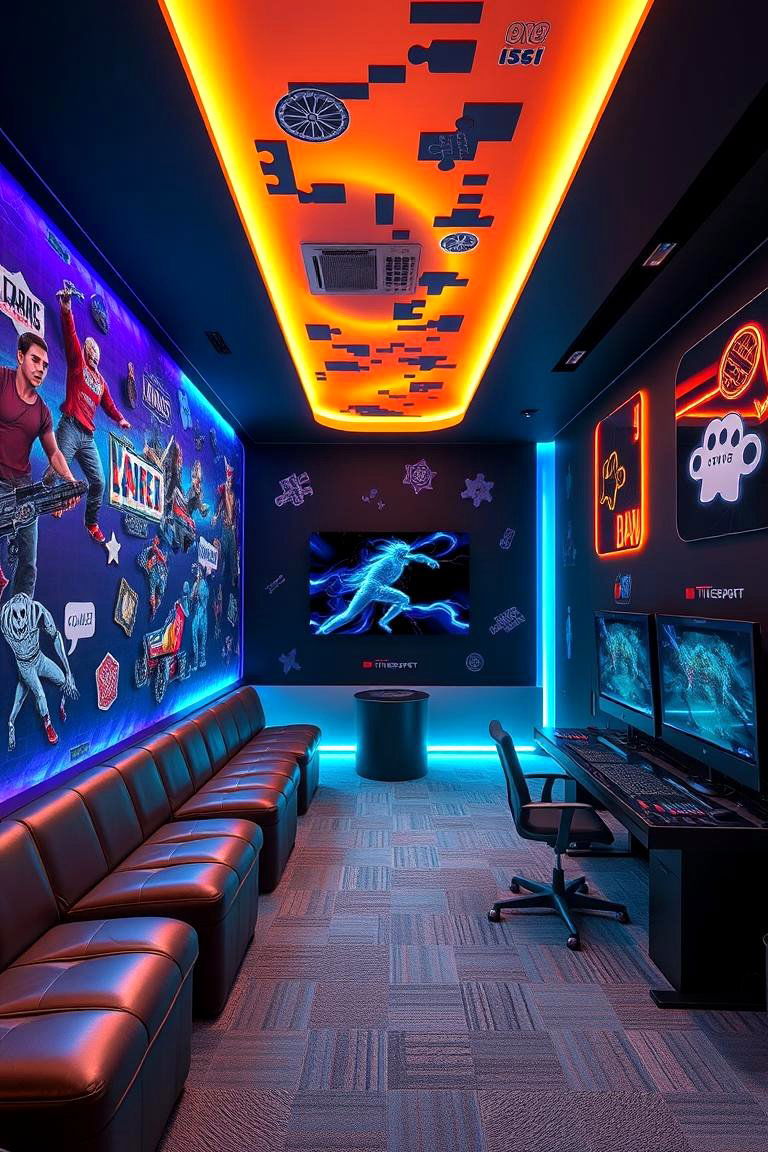 Interactive Game Designs - 24 Game Room Paint Ideas