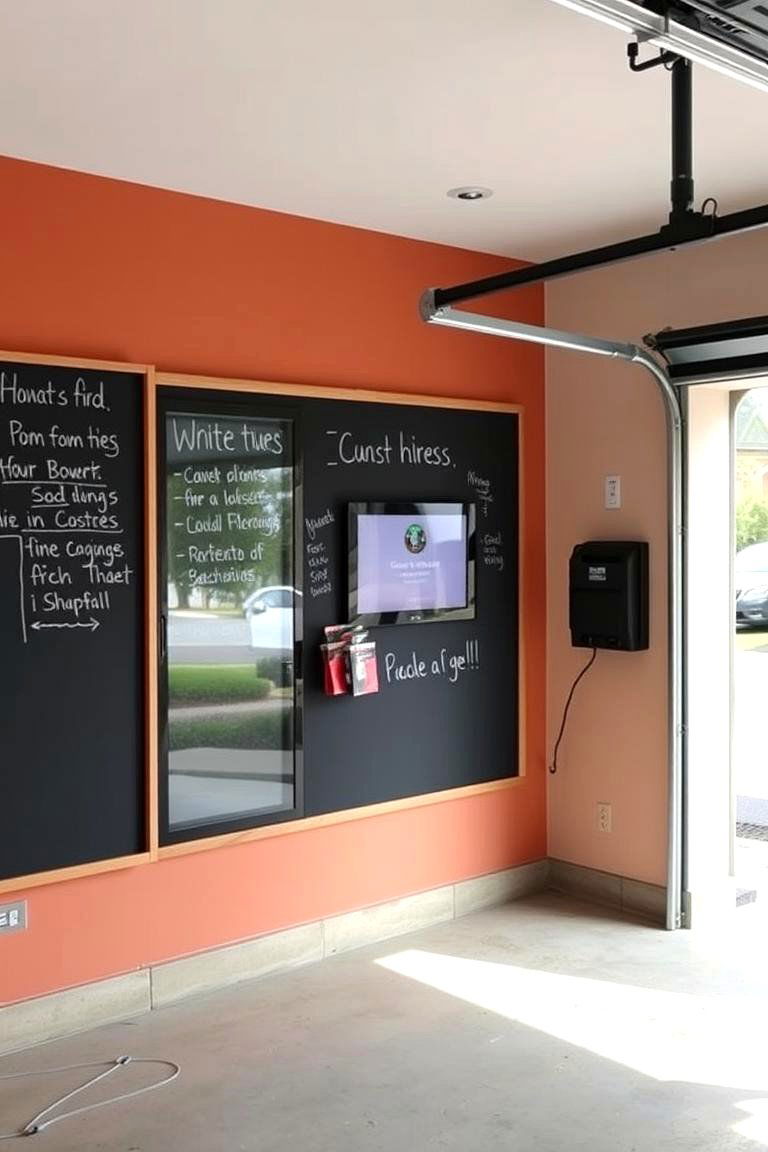 Interactive Message Board - 24 Garage Wall Ideas
