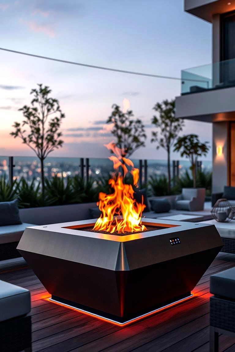 Interactive Smart Metal Fire Pit - 24 Metal Fire Pit Ideas