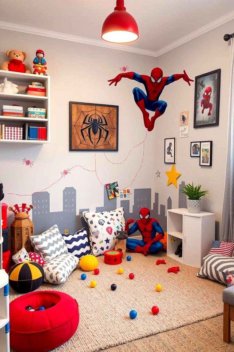 Interactive Spiderman Play Zone - 24 Spiderman Room Decor Ideas