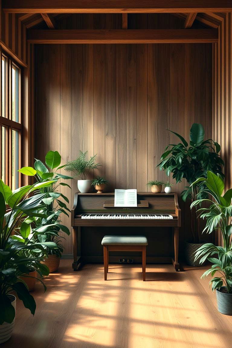 Interestingly Harmonious Piano Environment - 24 Piano Room Ideas