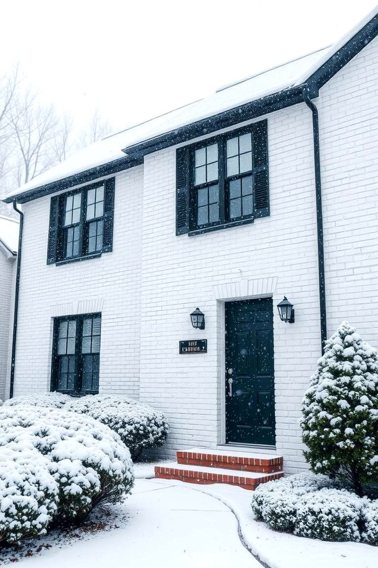Interior Design Considerations Influenced by the Exterior - 24 White Brick House With Black Trim
