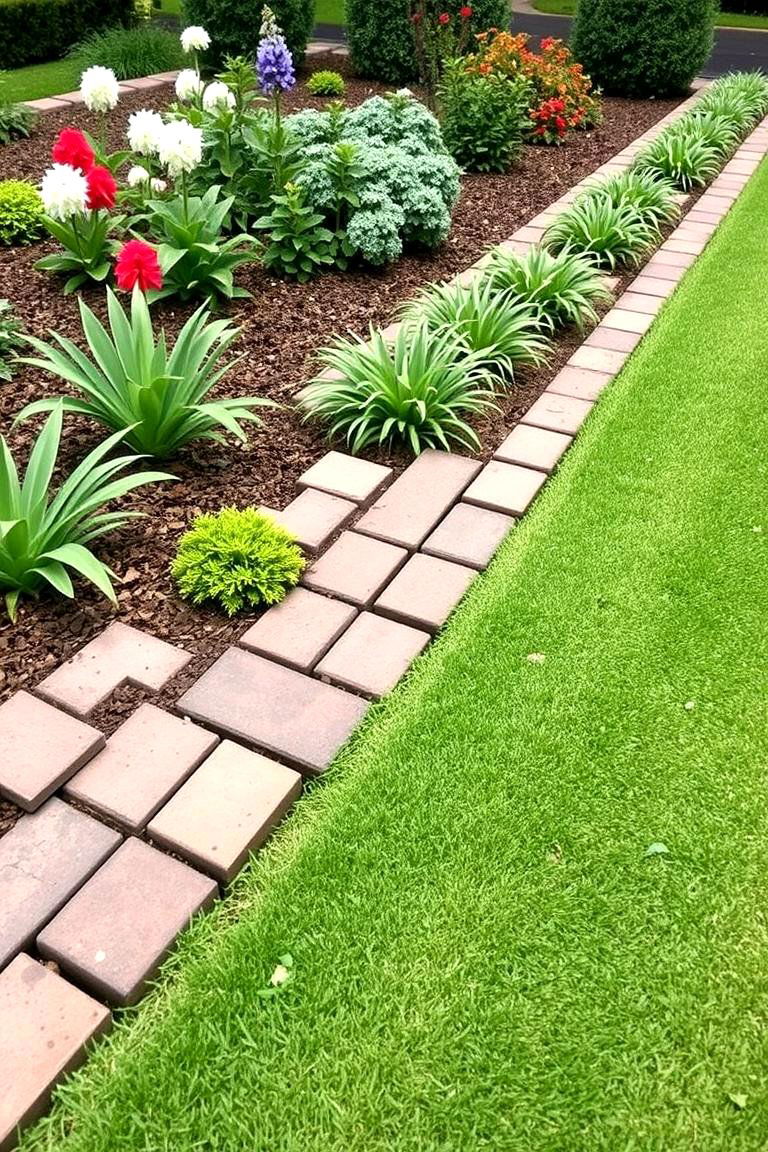Interlocking Brick Edging - 24 Brick Edging Ideas