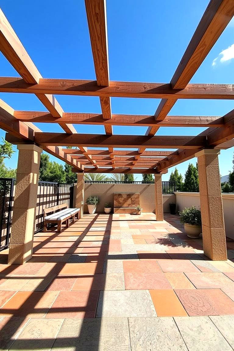 Interlocking Outdoor Tiles - 24 Pergola Flooring Ideas