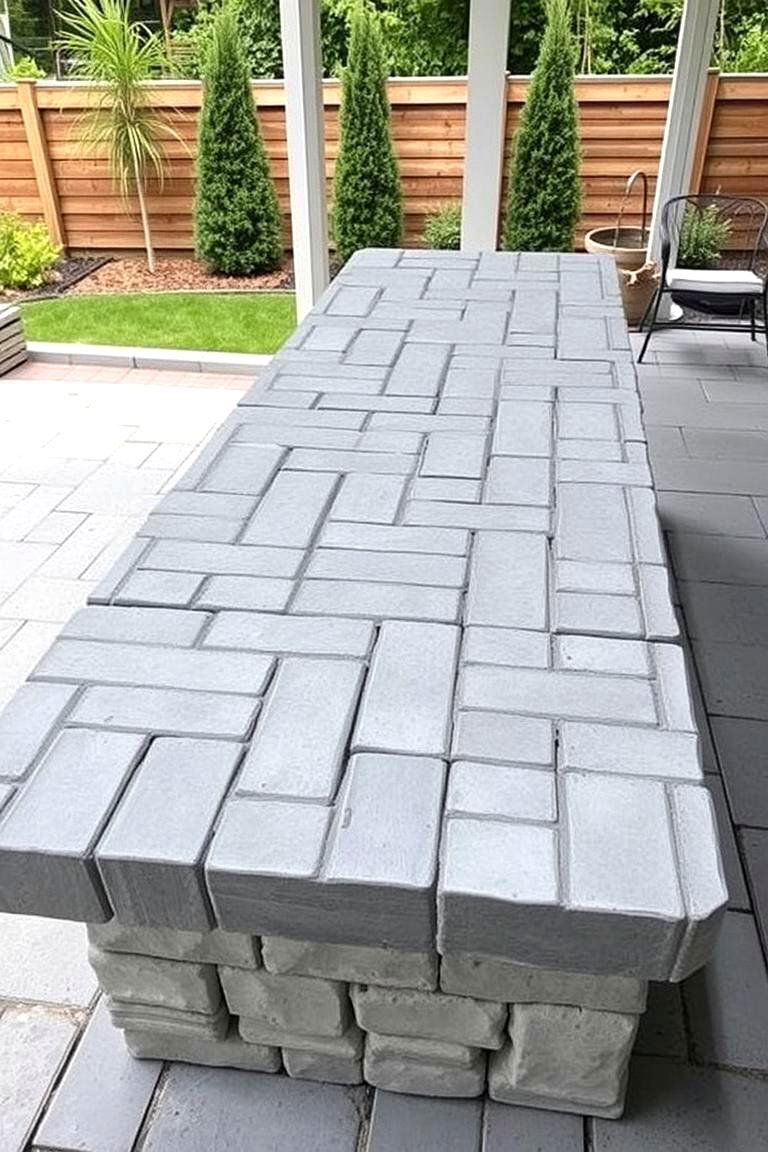 Interlocking Paver Patterns - 24 Outdoor Countertop Ideas