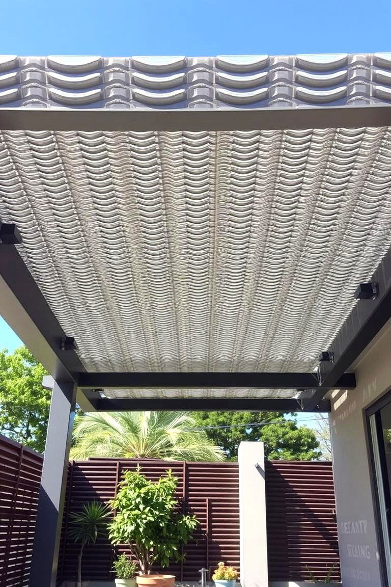 Interlocking Plastic Tiles - 24 Pergola Cover Ideas