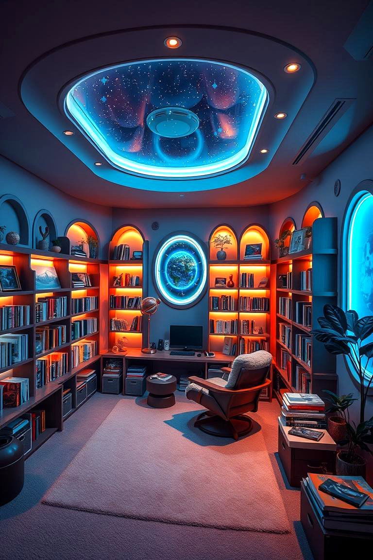 Interstellar Reading Retreat - 24 Space-themed Room Ideas