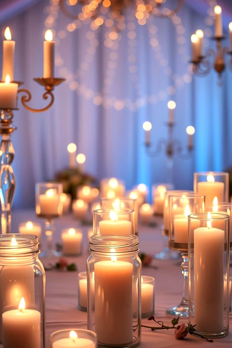 Intimate Candlelit Backdrop - 24 Wedding Backdrop Ideas