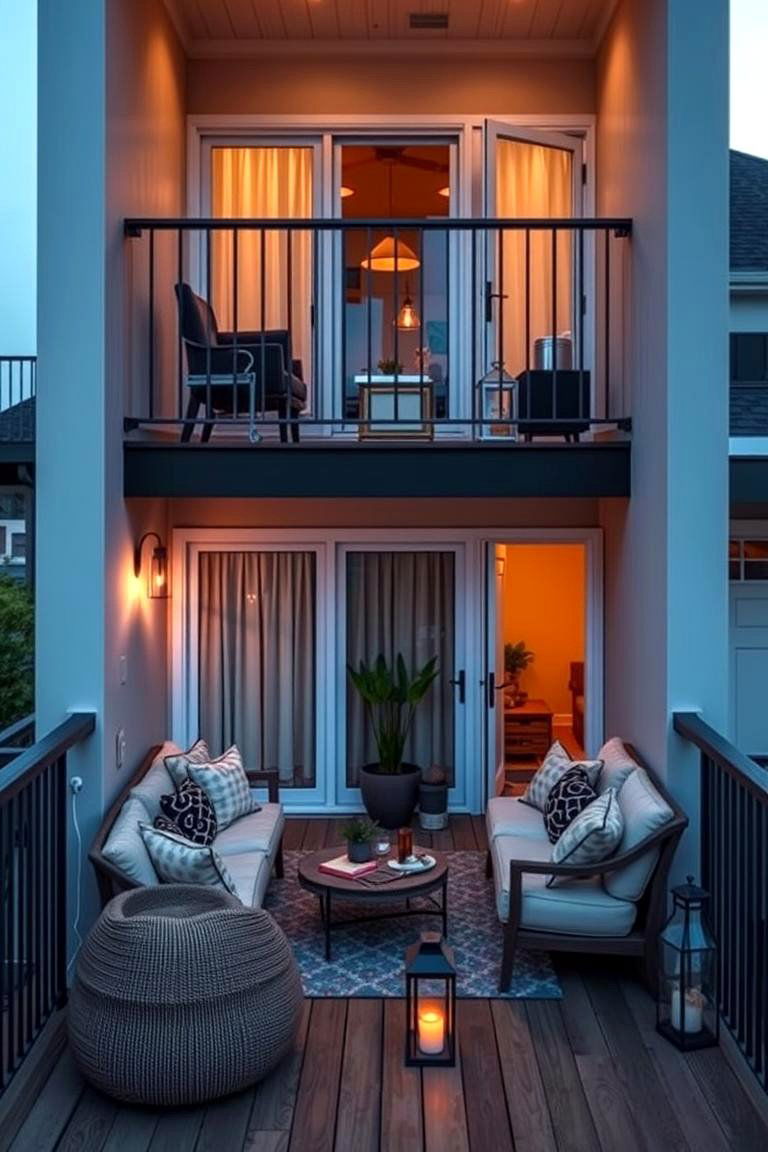 Intimate Entertainment Nook - 24 Second Story Balcony Ideas