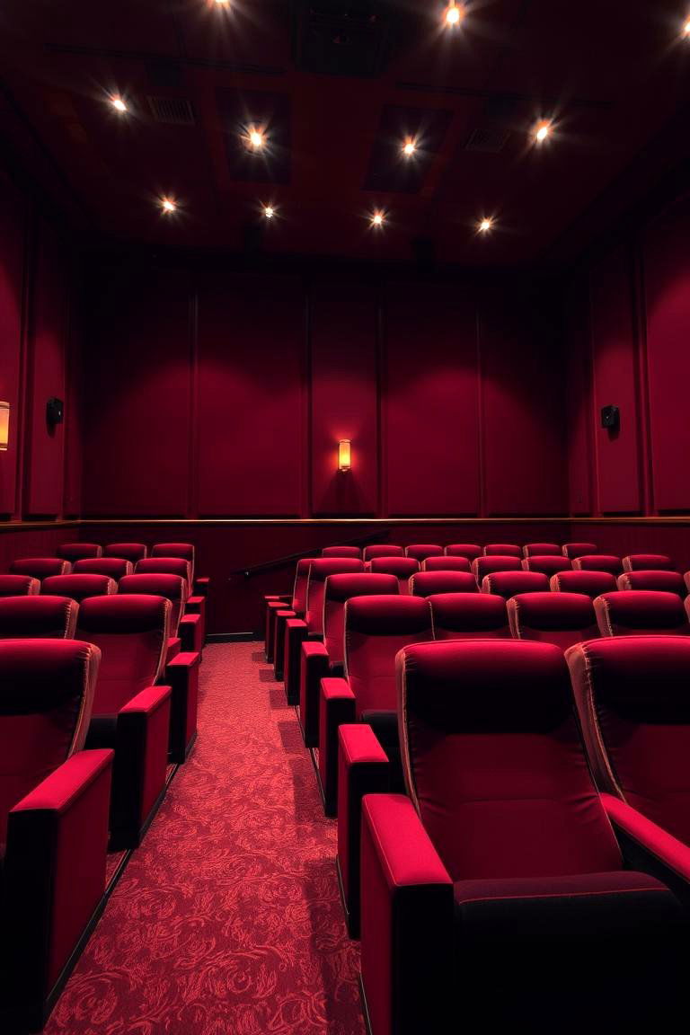 Intimate Maroon Mood - 24 Home Theater Paint Colors