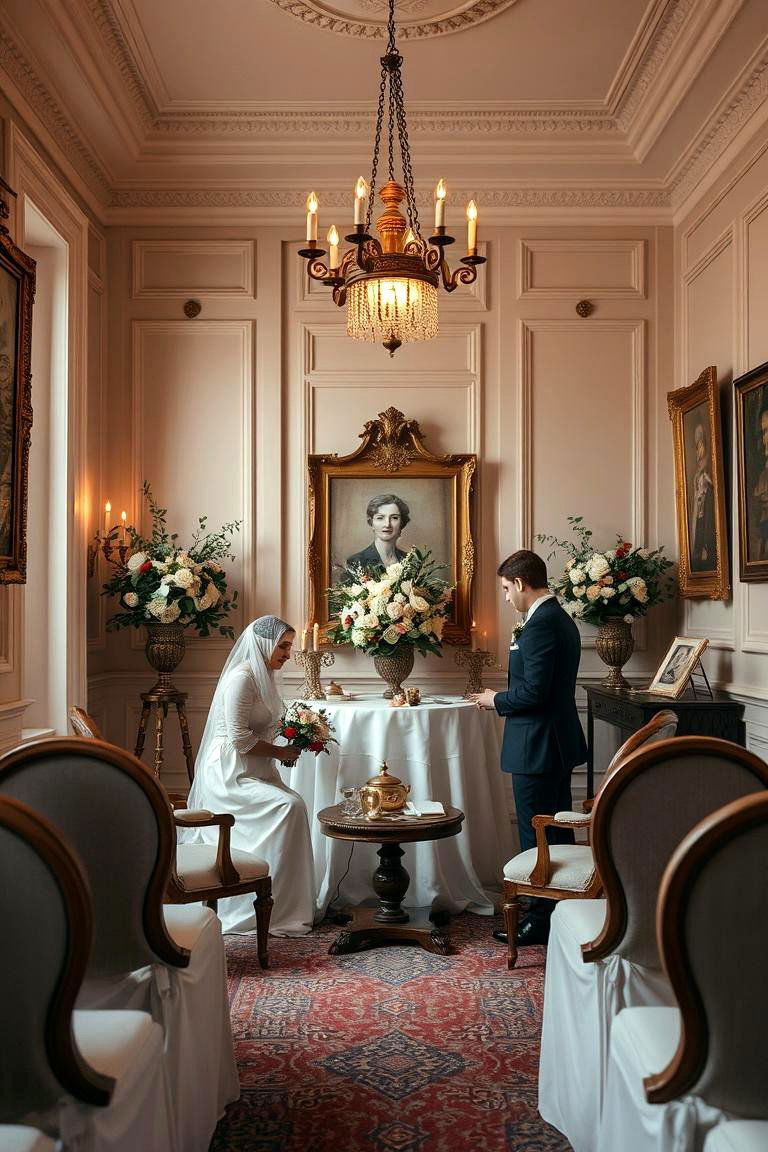 Intimate Regency Ceremony - 24 Bridgerton Wedding Ideas