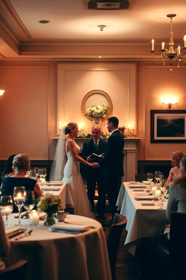 Intimate Restaurant Ceremony - 24 Wedding Ceremony Ideas