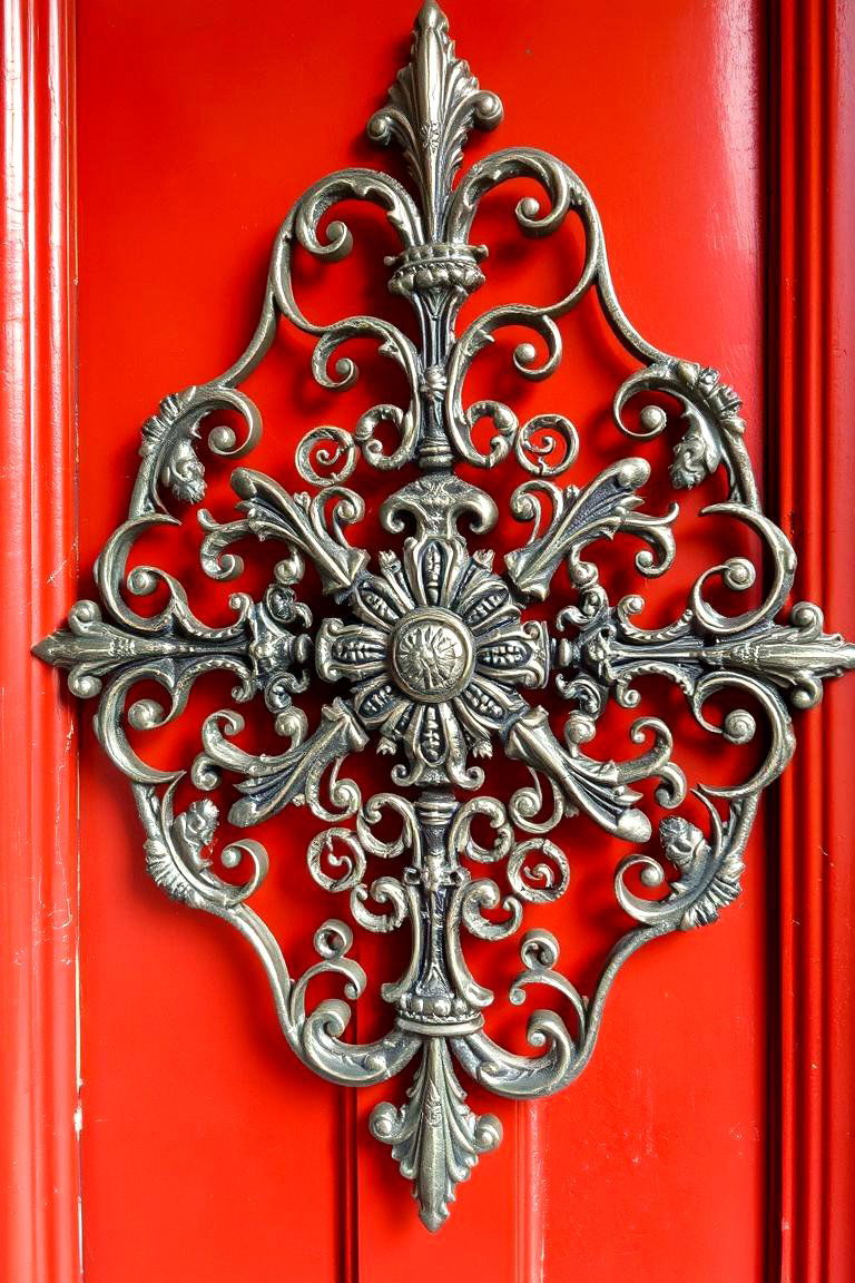 Intricate Ironwork Decor - 24 Summer Front Door Decor Ideas