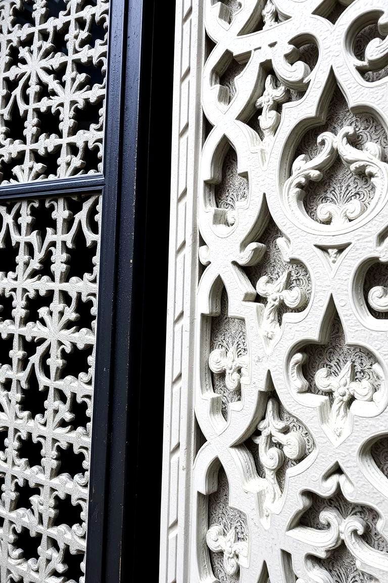 Intricate Lattice Designs - 24 Black and White House Exterior Ideas