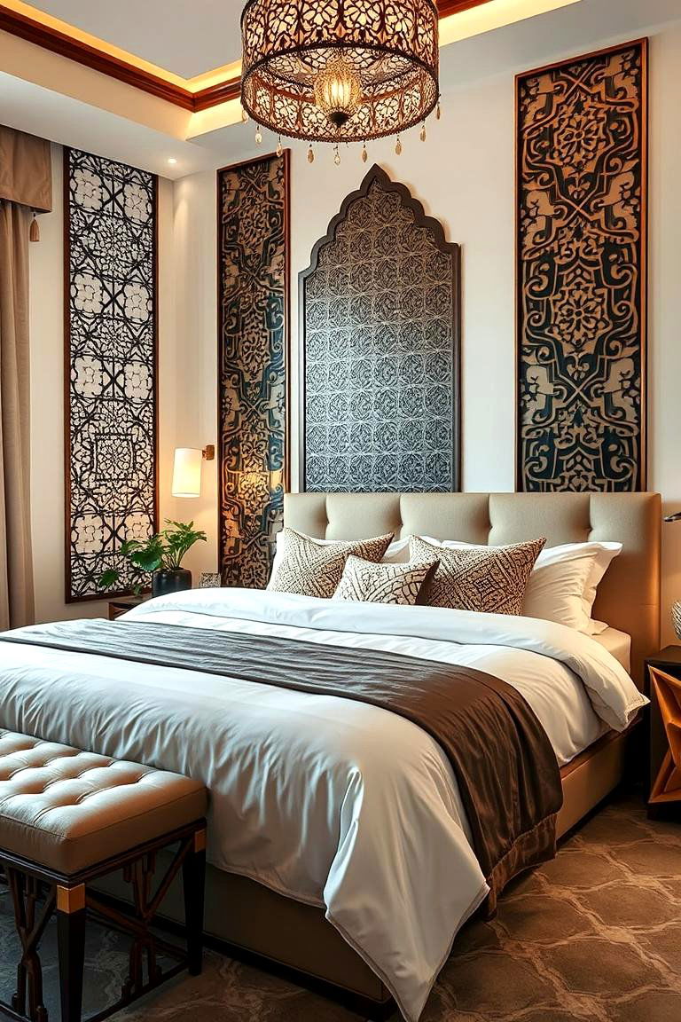 Intricate Metalwork Details - 24 Moroccan Themed Bedroom Ideas