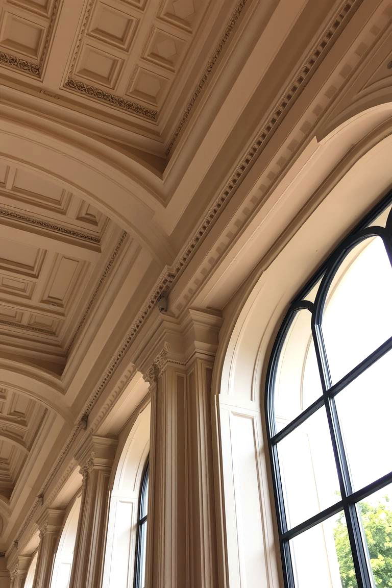 Intricate Molding in Cream and Brown - 24 Cream and Brown House Exterior Ideas