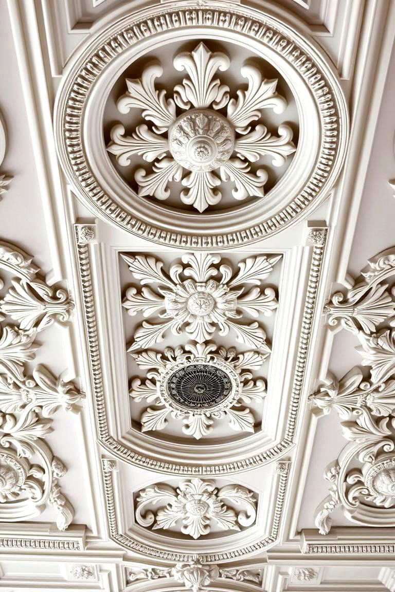 Intricate Plaster Molding - 24 Sunroom Ceiling Ideas