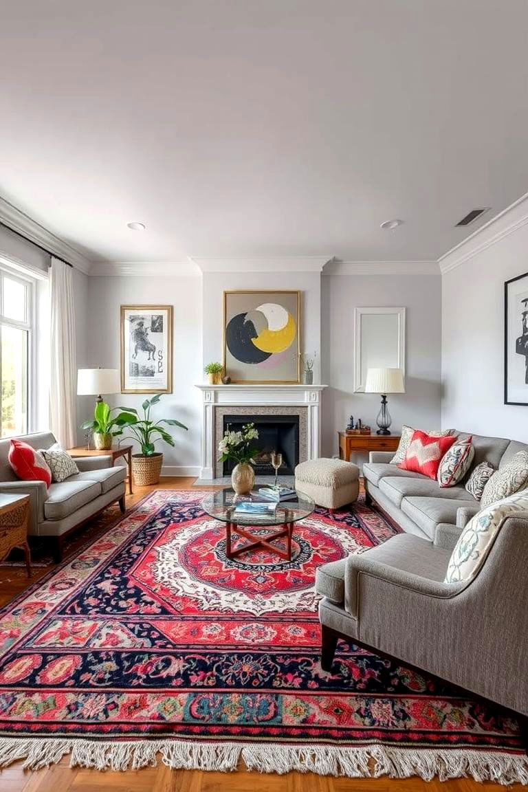 Intricate Rug Designs - 24 Maximalist Living Room Design Ideas