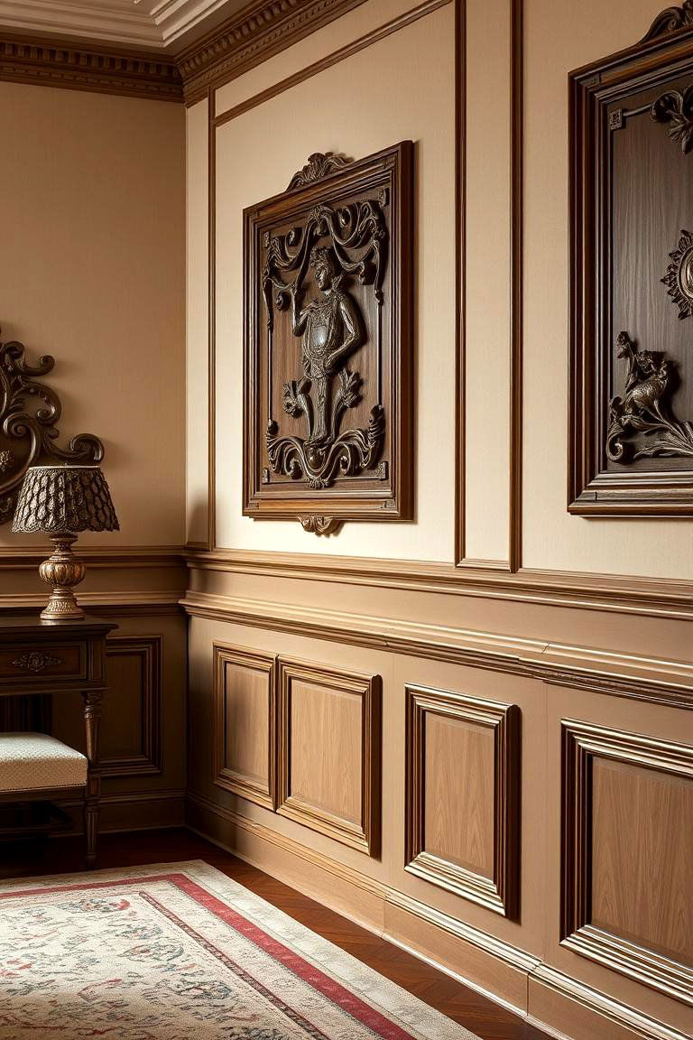 Intricate Wainscoting Details - 24 Dark Academia Interior Design Ideas