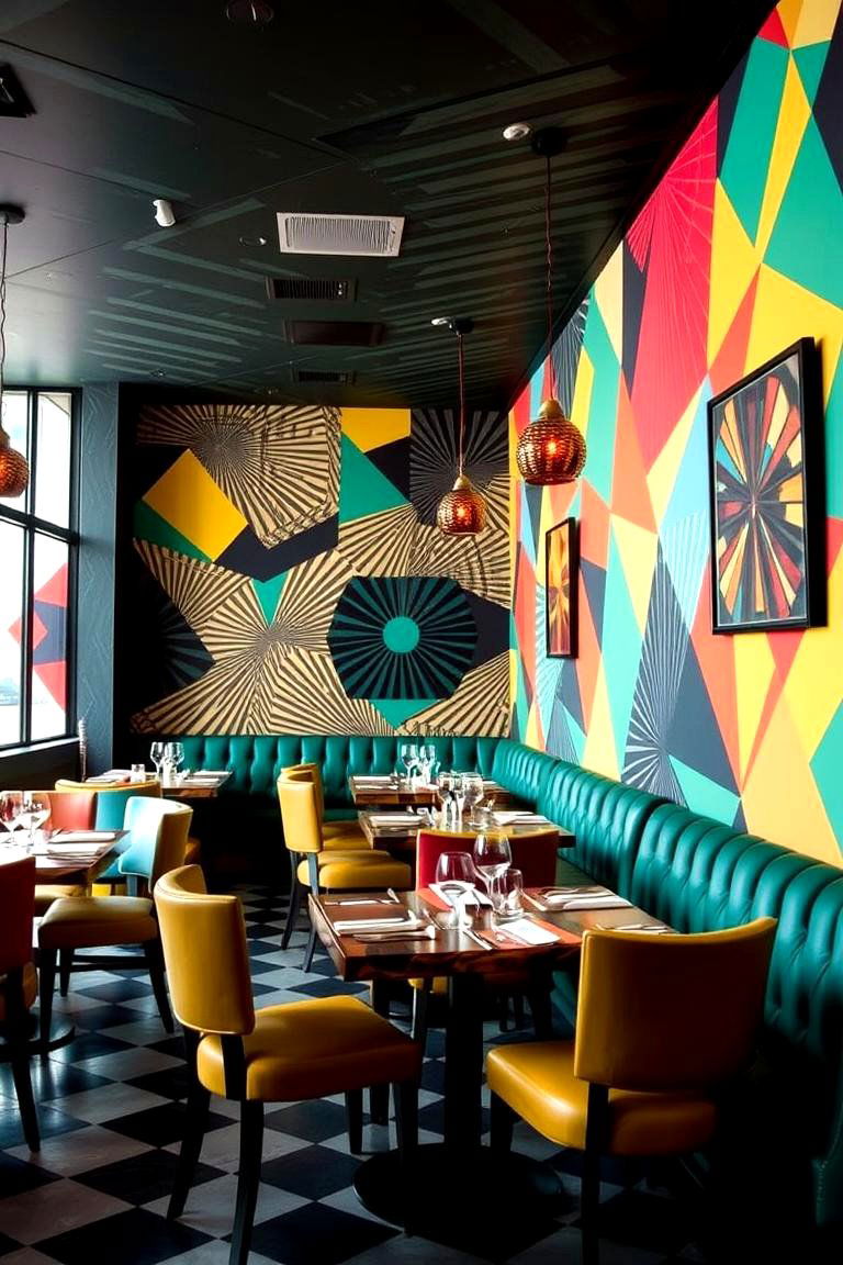 Intriguing Geometric Patterns - 24 Glam Dining Room Ideas