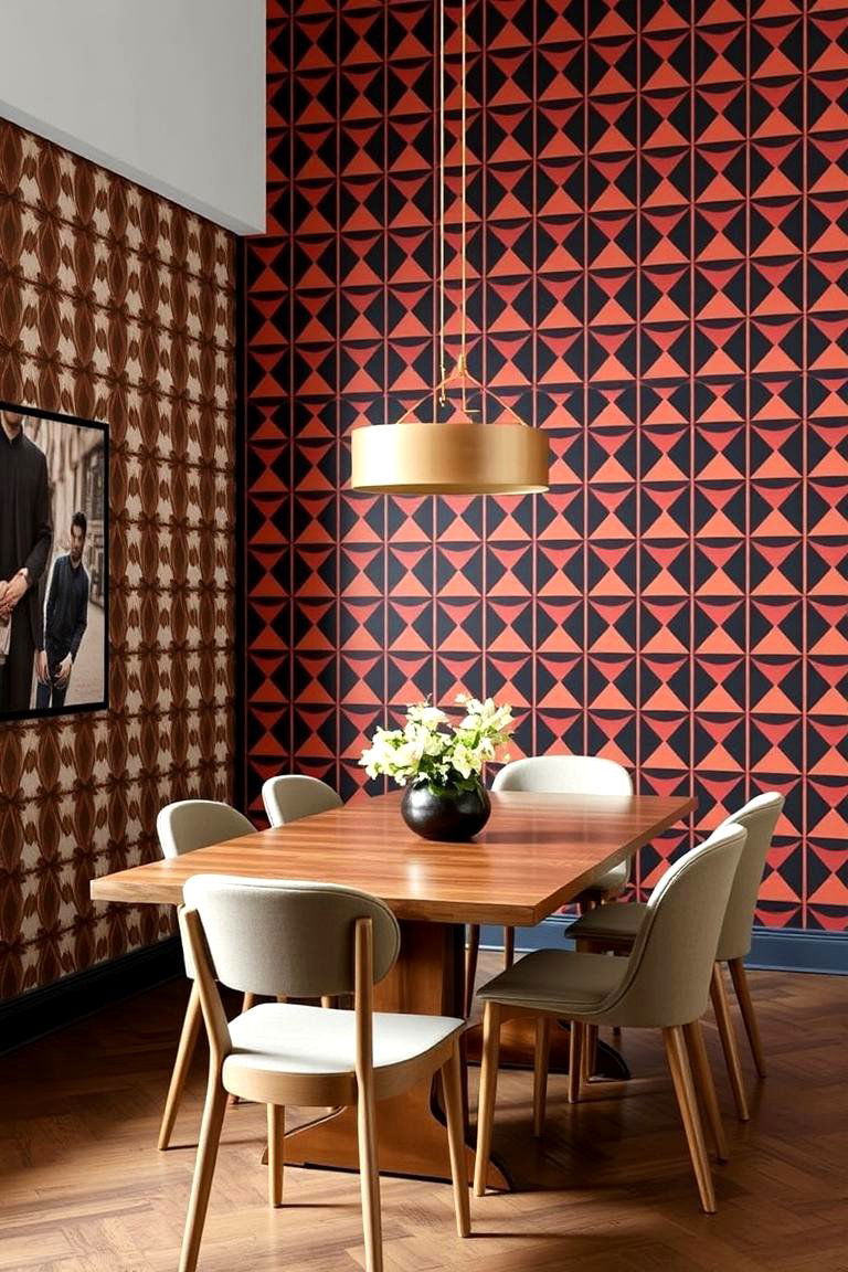 Introduce Bold Patterns - 24 Dining Room Design Ideas