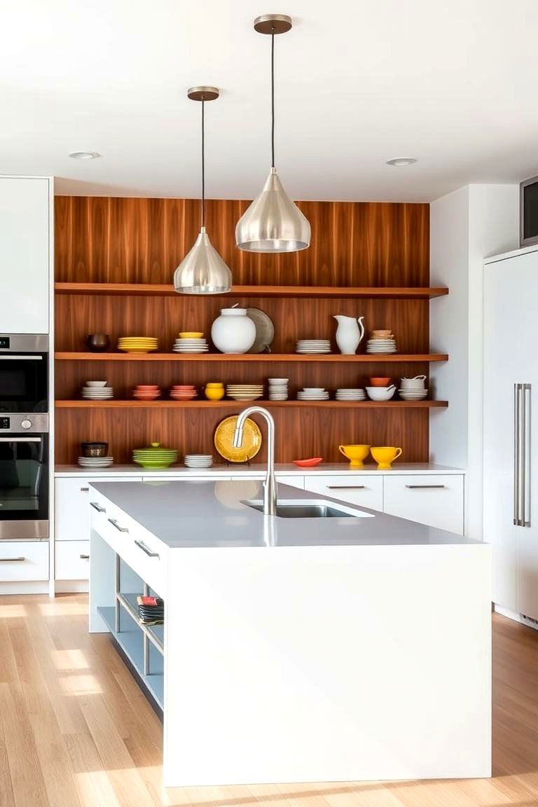 Introduce Geometric Patterns - 24 Mid-century Modern Kitchen Ideas