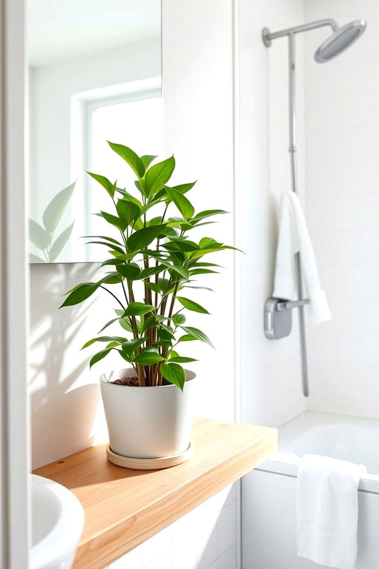 Introduce Indoor Greenery - 24 Scandinavian Bathroom Ideas