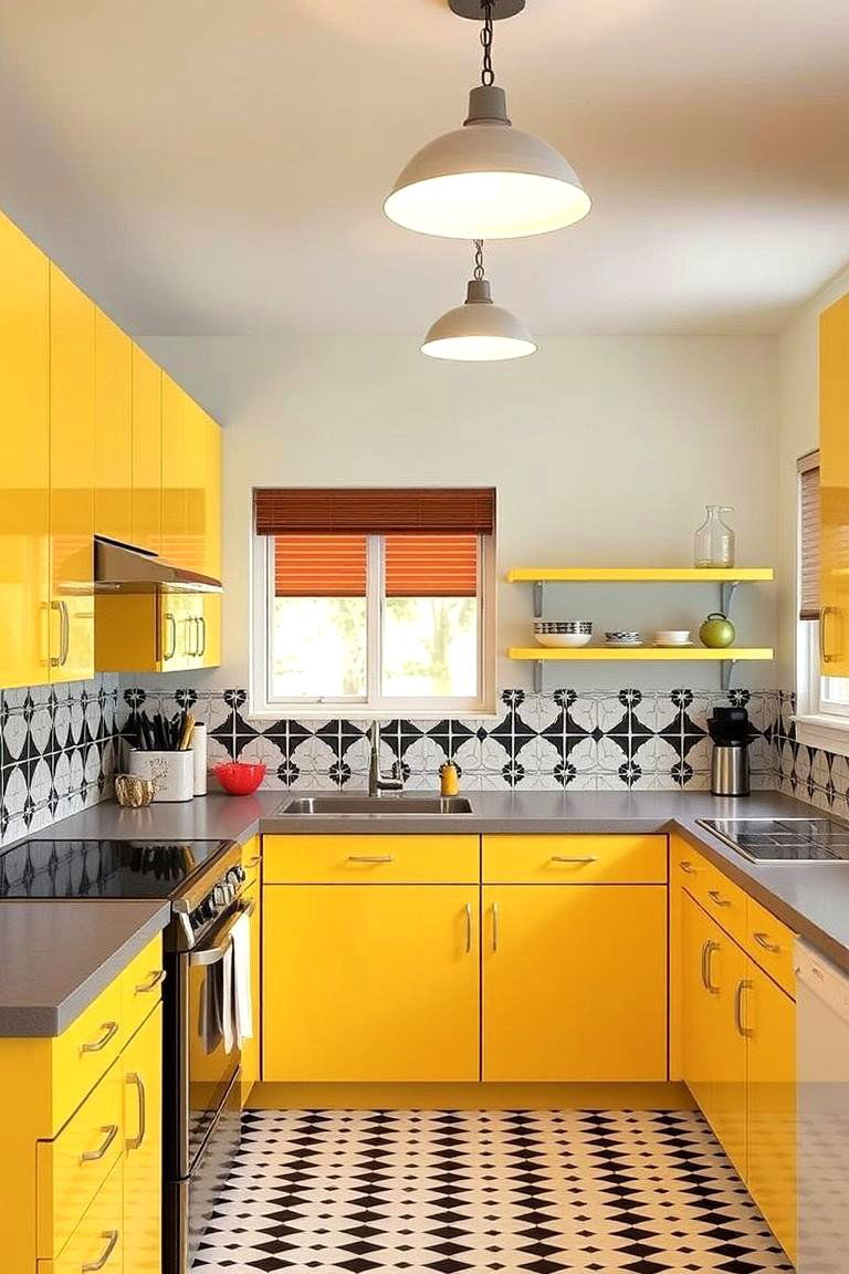 Introduce Indoor Plants - 24 Mid-century Modern Kitchen Ideas