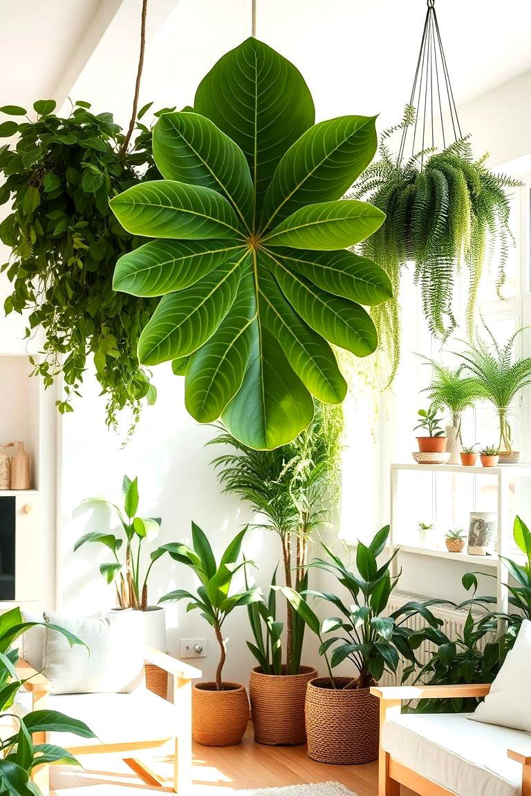 Introduce Lush Life with Indoor Plants Galore - 24 Green Living Room Ideas