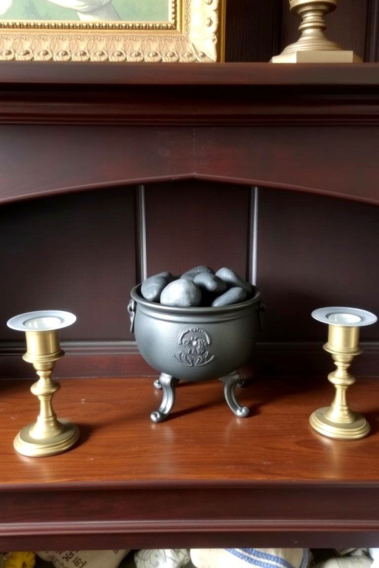 Introduce a Cauldron or Decorative Bowl - 24 Witchy Living Room Ideas