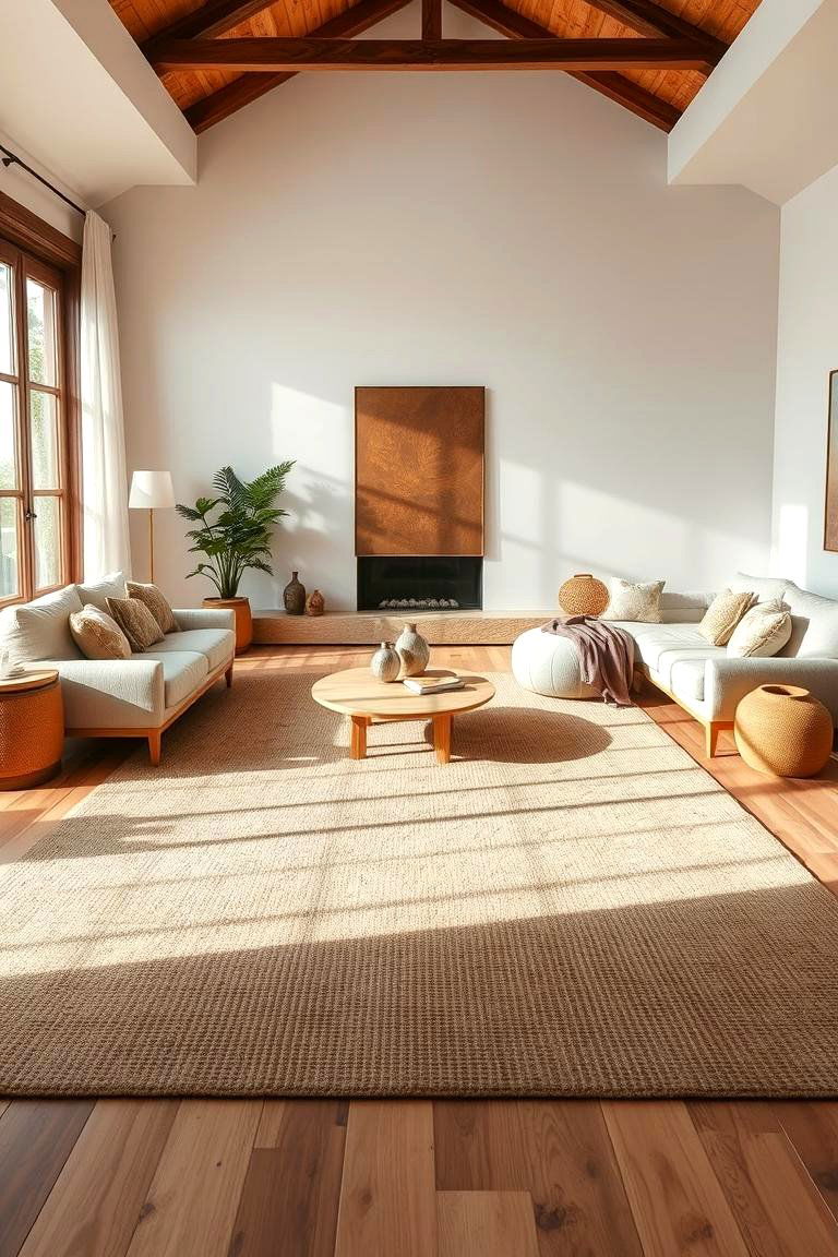 Introduce a Comfortable Rug - 24 Zen Room Ideas