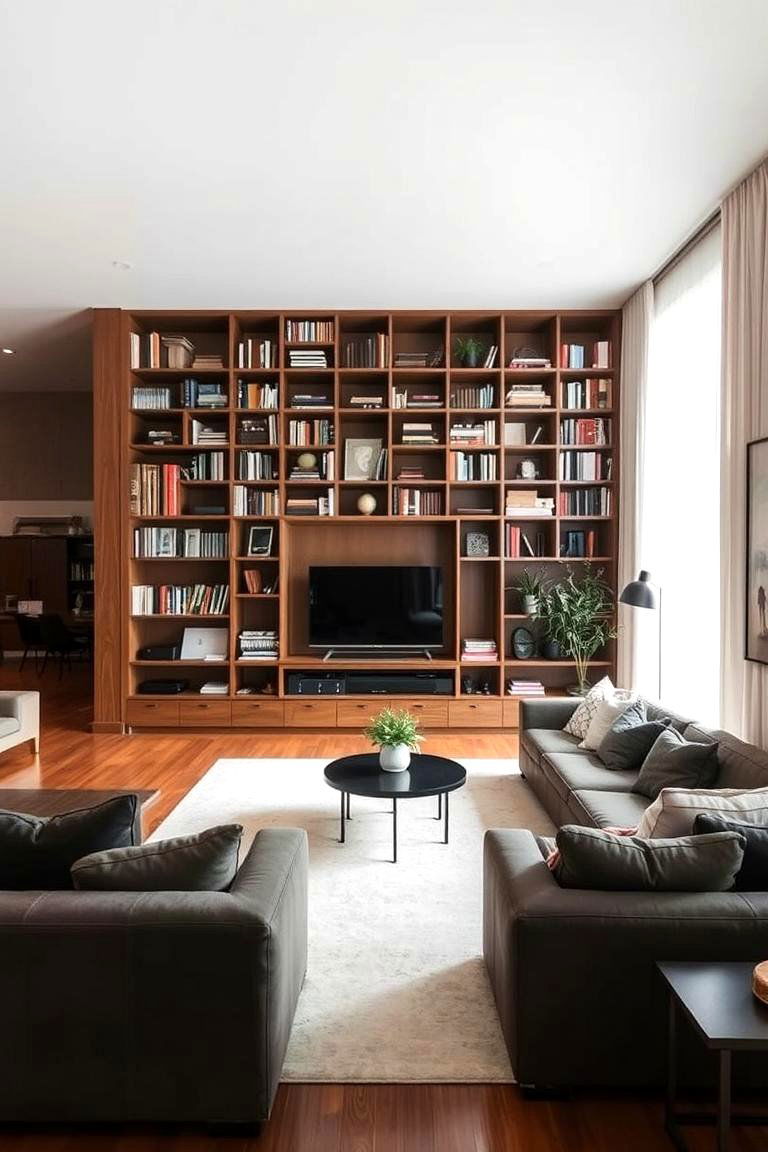 Introduce a Room Divider - 24 Long Living Room Ideas