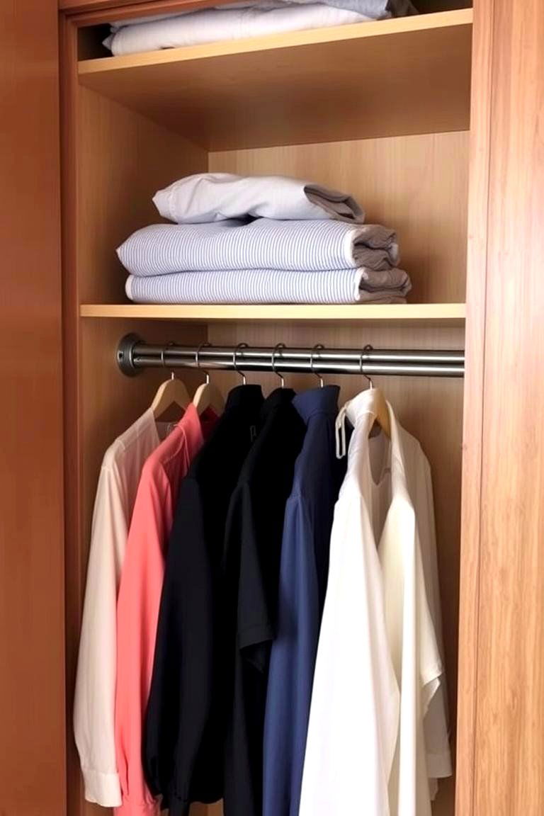 Introduce a Second Hanging Rod - 24 Small Closet Storage Ideas