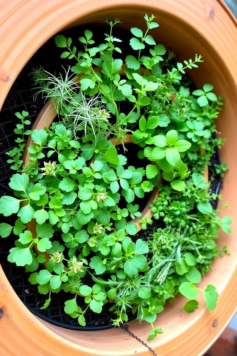 Introduce a Vegetable Herb Spiral for Compact Growing - 24 Landscaping Ideas