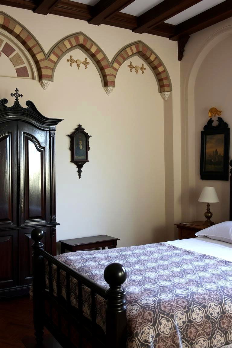 Introduce the Beauty of Stained Glass Details - 24 Gothic Bedroom Ideas