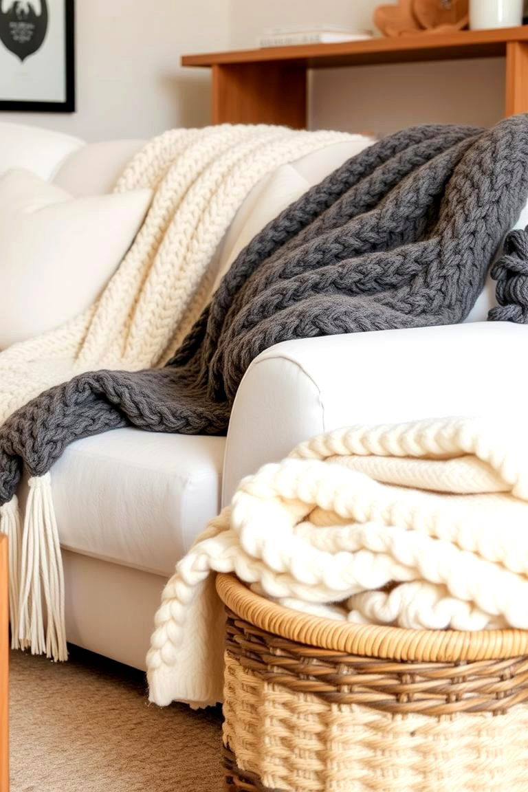 Introducing Soft Throws and Blankets - 24 Neutral Living Room Ideas