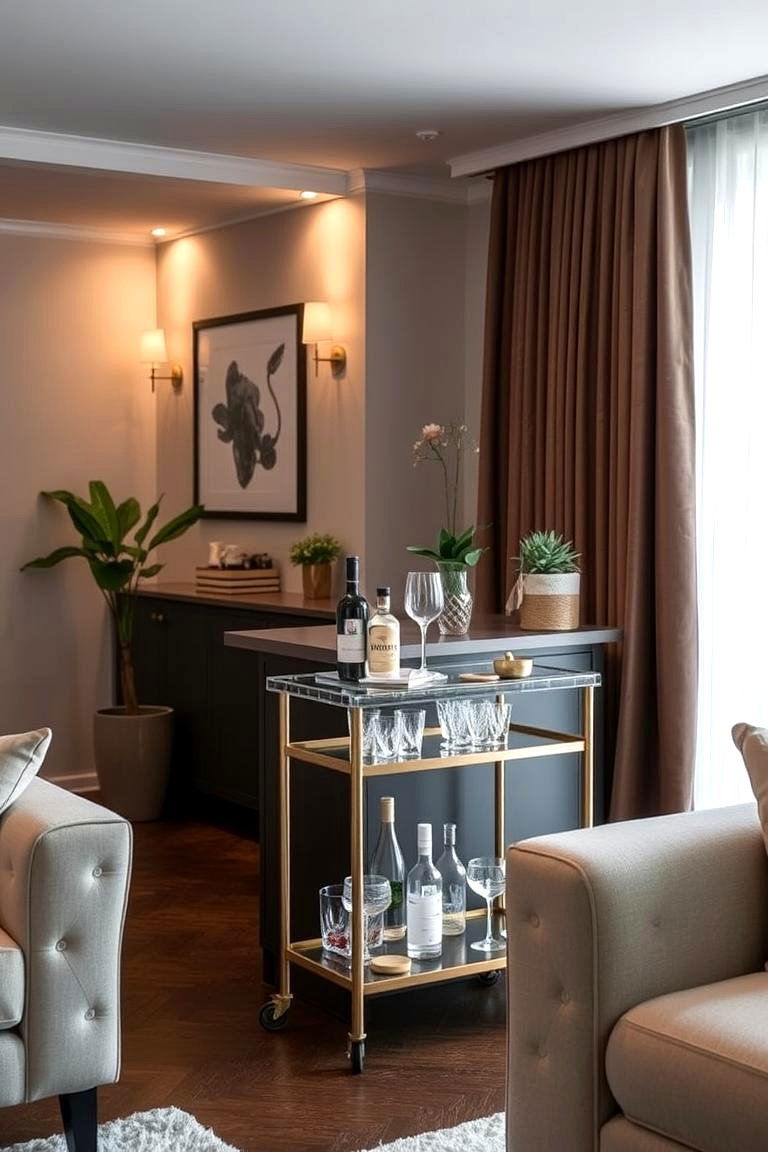 Introducing a Home Bar Area - 24 Living Room Design Ideas