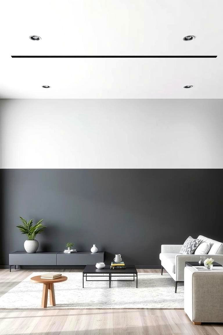 Inverted Two Tone for a Modern Twist - 24 Two Tone Wall Paint Ideas